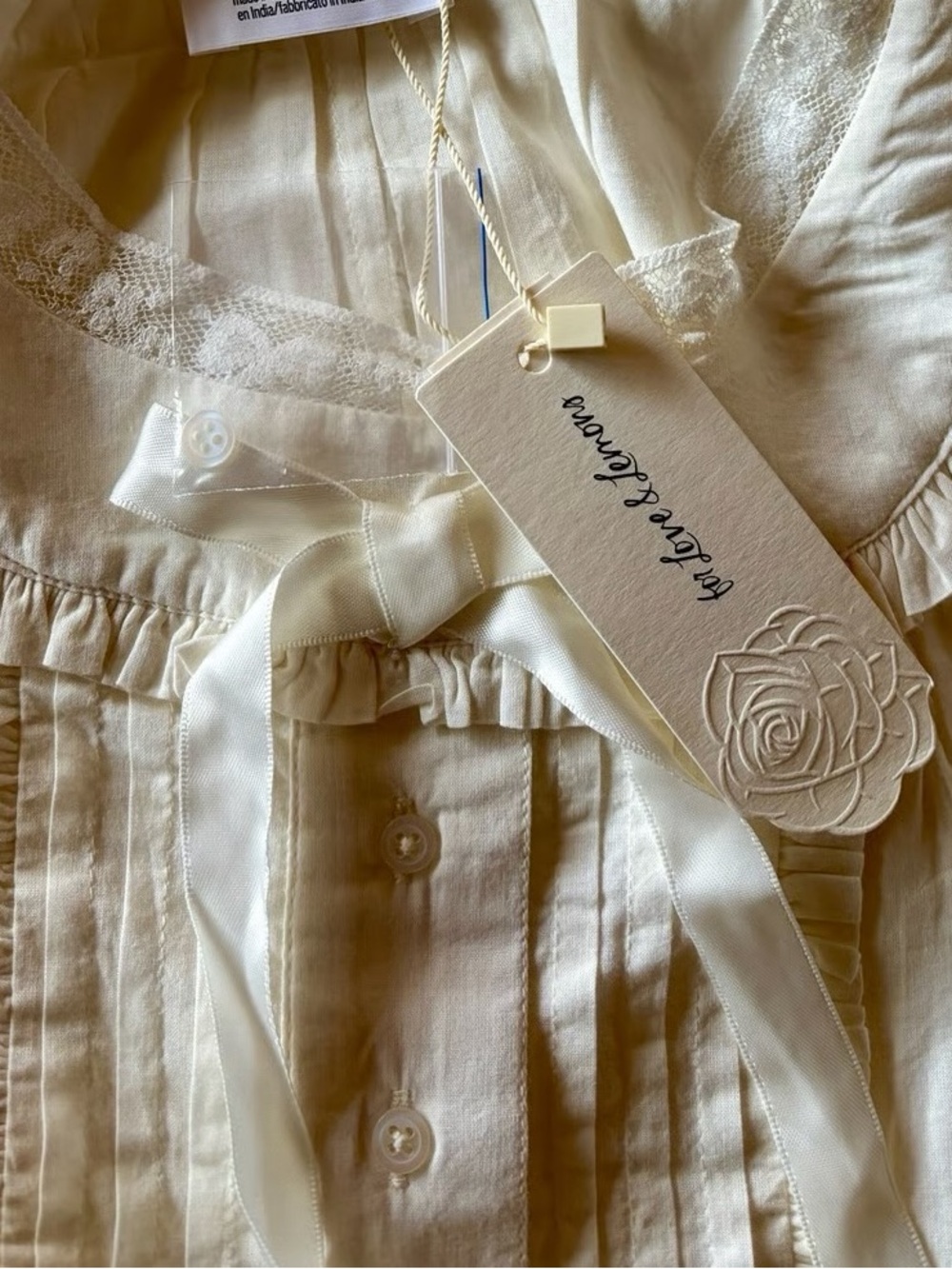 For Love & Lemons Venetia cotton slip dress Size Small NWT - Picture 15 of 15